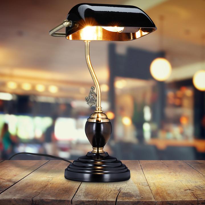 Image du produit Relaxdays Lampe de banquier (E27)
