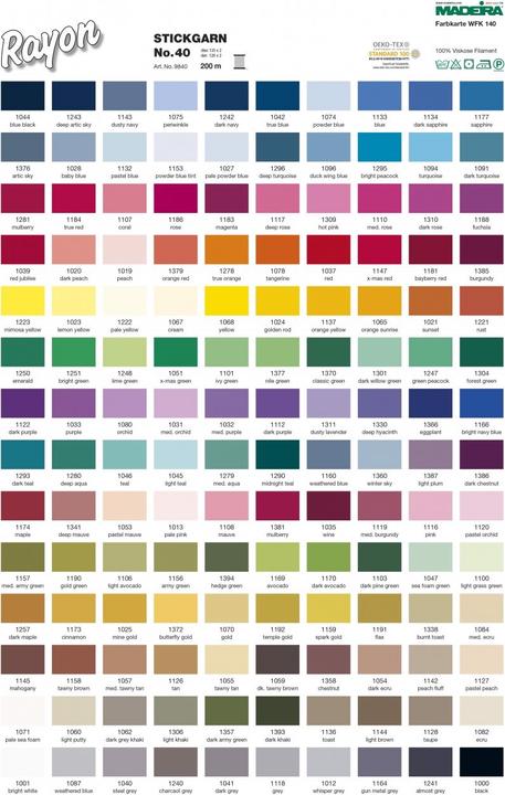 Produktbild Madeira Rayon Stärke 40 Uni (200 m)