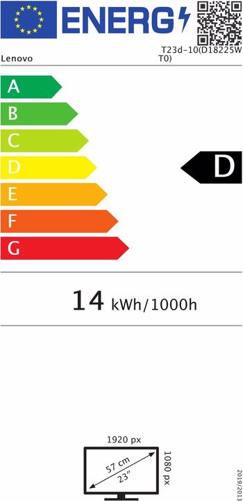 Energie-Label Lenovo ThinkVision T23d-10 (1920 x 1200 Pixel, 23")