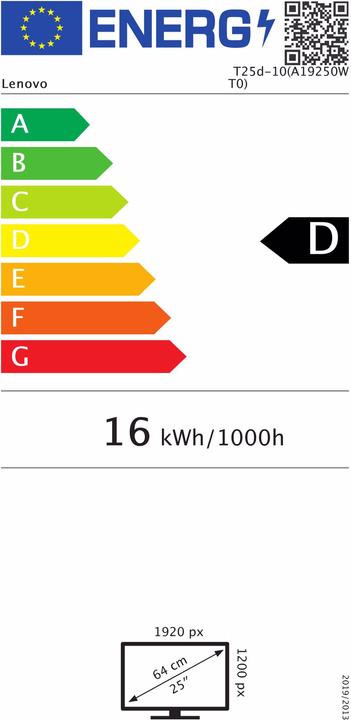 Energie-Label Lenovo T25d-10 (1920 x 1200 Pixel, 25")