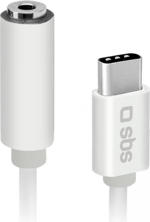 Actual product image SBS USB Type C to 3.5mm Jack Adapter White (3.5mm jack, USB Type C)