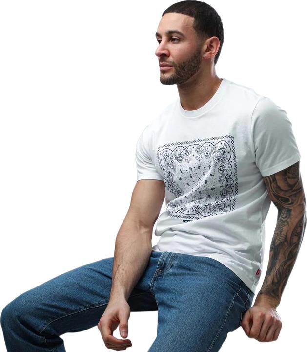 Actual product image Levis Mens Bandana Print Crew Neck T-Shirt (M)