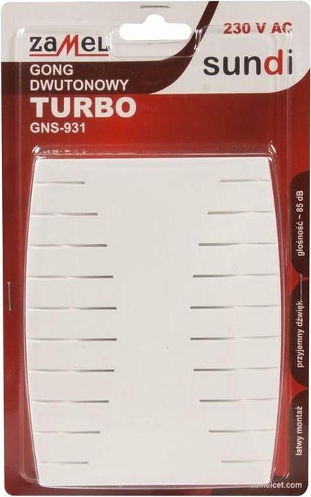 Image du produit Zamel Carillon GNS-931 230V 85dB TURBO blanc - GNS-931-BIA