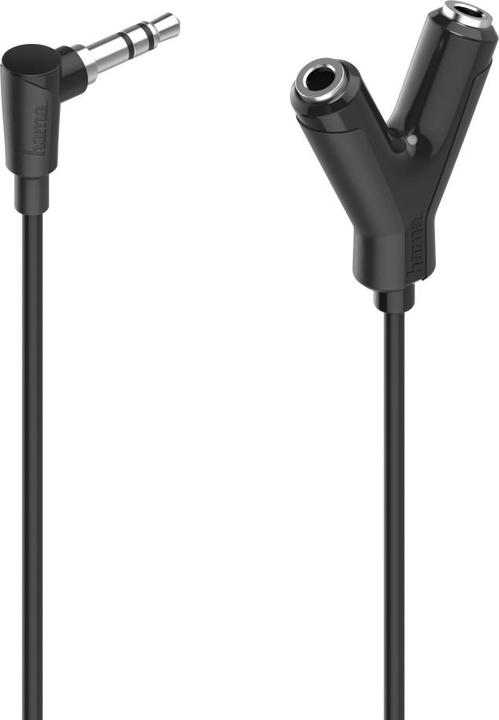 Produktbild Hama Audio-Adapter, 3,5-mm-Klinken-Stecker - 2 x 3,5-mm-Klinken-Kupp., Stereo (0.12 m, 3.5mm Klinke (AUX))