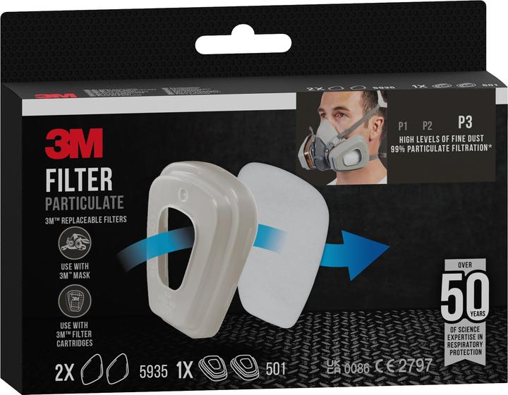Immagine prodotto 3M Filtro antiparticolato per le serie 6000 e 6500 (Filtro di ricambio per respiratore)