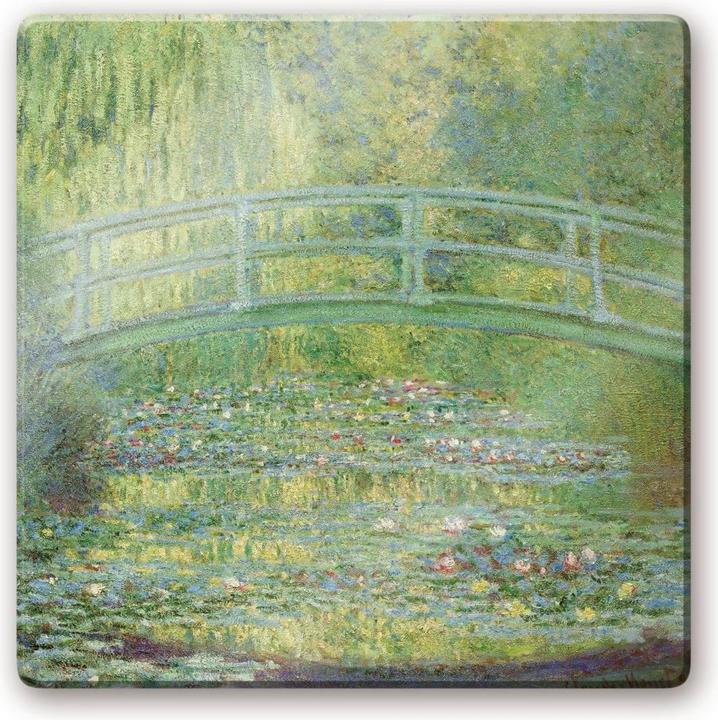 Actual product image Trenddeko Monet - Water lily pond and Japanese bridge (20 x 20 cm)