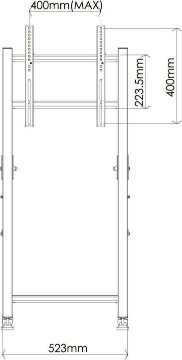 Actual product image Techly TV Trolley for LCD LED TV 23-55"