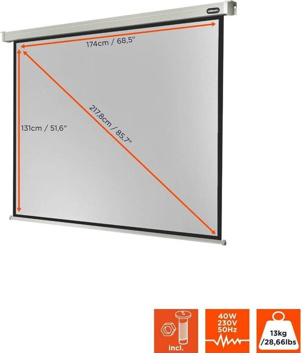Actual product image Celexon Motor Professional, Canvas, 4:3 (83.86", 4:3)