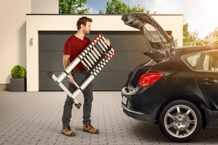 Immagine prodotto Hailo FlexLine, scala telescopica di sicurezza in alluminio, 9 pioli (Scala singola, 264 cm)