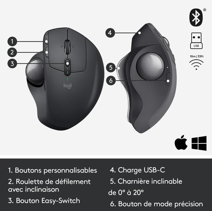 Productafbeelding Logitech MX Ergo (Draadloze)