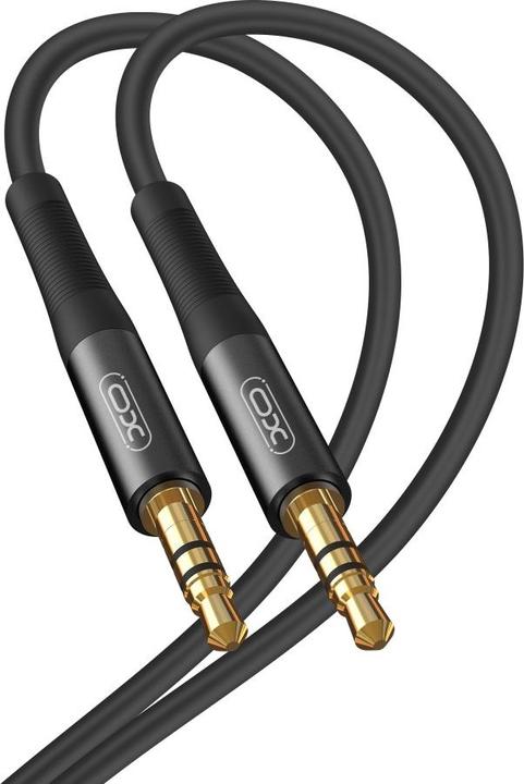 Actual product image xO cable audio NB-R175A jack 3,5mm - jack 3,5mm 1,0 m black (1 m, 3.5mm jack (AUX))