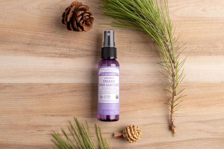 Image du produit Dr. Bronner's Spray assainissant pour les mains à la lavande organique (60 ml)