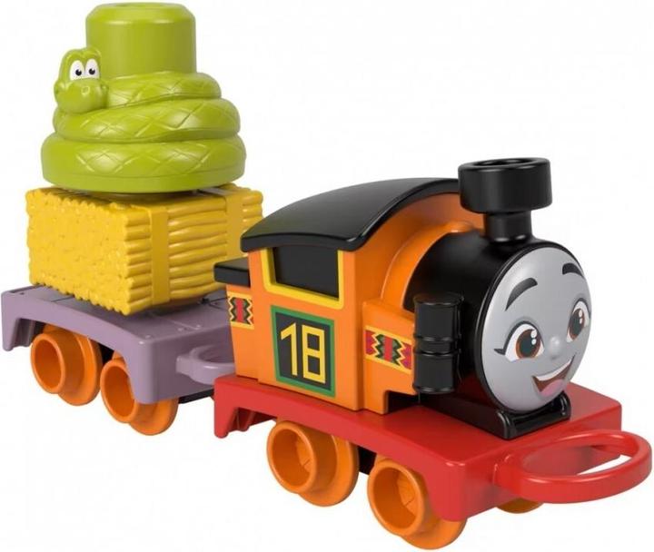 Fisher-Price Thomas & Friends Toddler Toy My First Nia Push-Along Train with Stacking Cargo for Kids Ages 18+ Mon