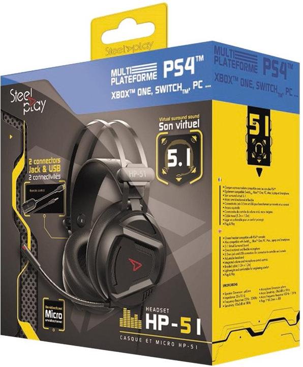 Produktbild Steelplay Wired Headset 5.1 Sound HP51 Schwarz (Kabelgebunden)