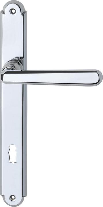 Actual product image Grundmann Door fitting Alt Wien Door handle on backplate BB 90, without hanger | chrome-plated brass (Door handle)