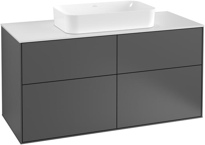 Actual product image Villeroy & Boch Villeroy und Boch Finion Vanity unit F6720, 1200x603x501mm, cover plate Black Matt