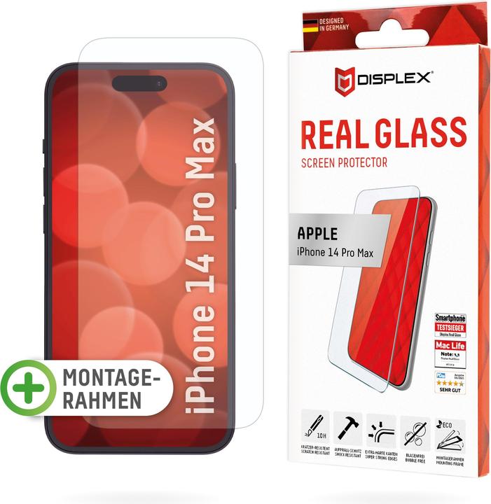 Actual product image Displex Real Glass, 2D Panzerglas (1 Piece, Apple iPhone 14 Pro Max)