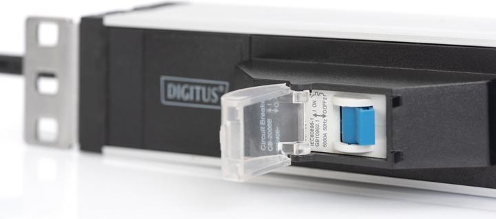 Actual product image Digitus Aluminum Outlet Strip, 6 safety outlets with circuit breaker (6 x, CEE 7/3, 1.80 m)