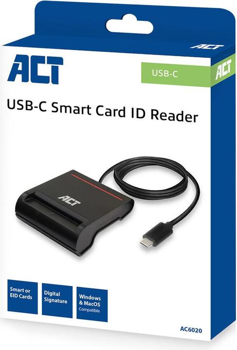 Image du produit External USB-C Smartcard eID Card Reader (USB 2.0)