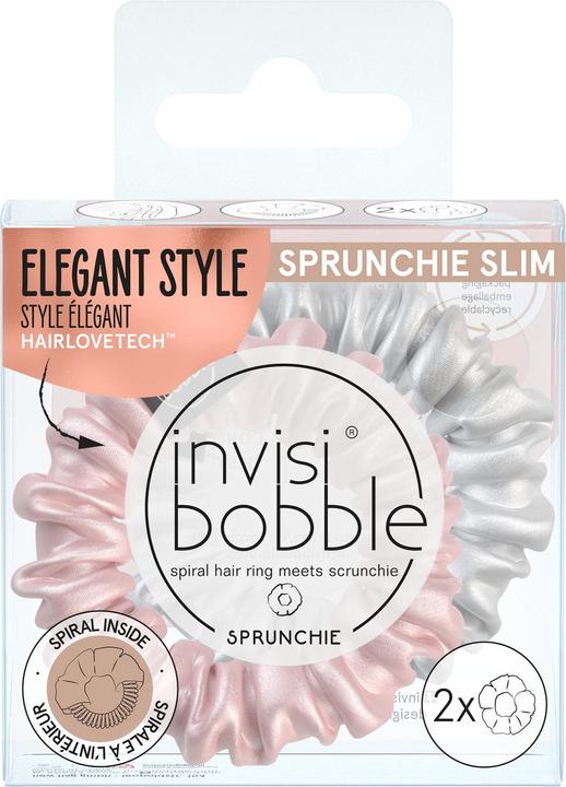Actual product image Invisibobble Sprunchie Slim Bella Chrome 2 Pcs (Hair tie)