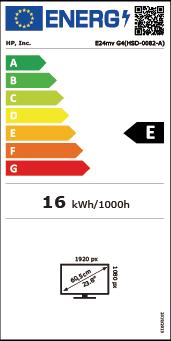 Energielabel HP E24mv G4 (1920 x 1080 Pixels, 23.80")