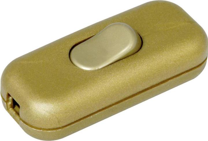 Kopp 191307003 Interrupteur à cordon avec décharge de traction or 1 x arrêt/marche 2 A 1 pce