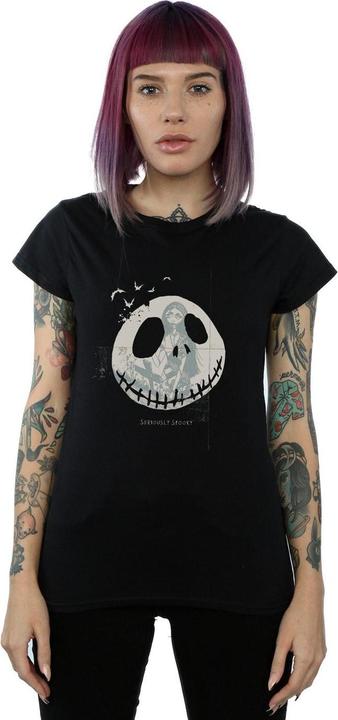 Actual product image Disney Womens/Ladies Nightmare Before Christmas Seriously Spooky Cotton T-Shirt (XXL)