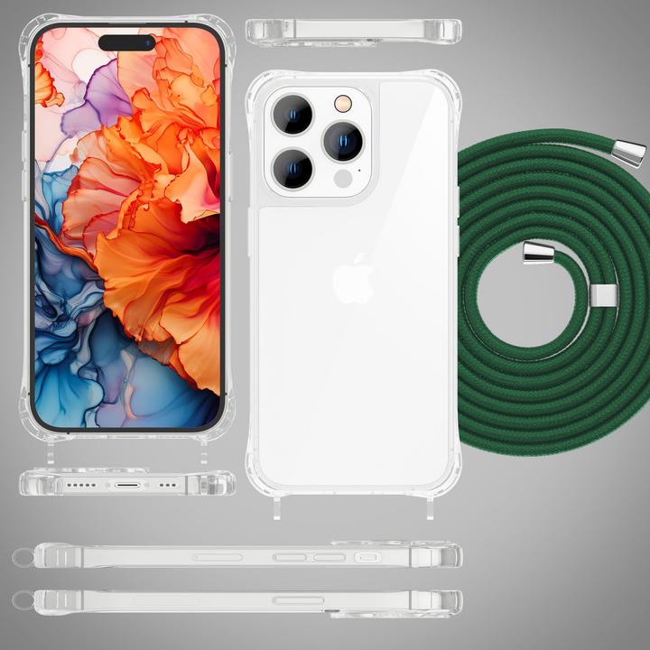 Actual product image Nalia Clear cover with chain to hang around