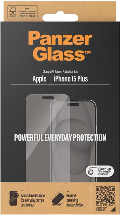 Immagine prodotto PanzerGlass Pellicola protettiva (1 Pezzo/i, Apple iPhone 15 Plus)