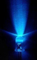 Actual product image OEM Super Bright LED Blue in Transparent Housing 5mm