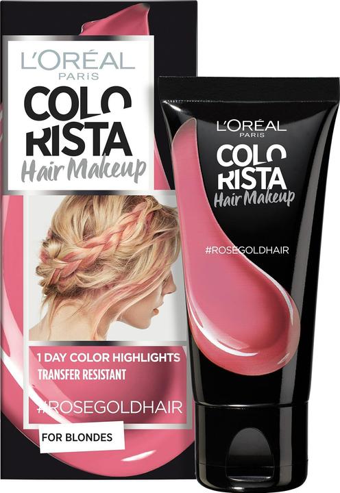 Produktbild L'Oréal Paris L’Oréal Paris Colorista Hair Make Up, Pink, Rose Gold, Weiblich, Blond, Braun, Röhre, 1 Stück(e) (Rose Gold)