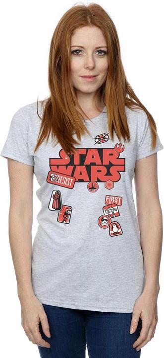 Immagine prodotto Star Wars The Last Jedi Badges Maglietta Donna (L)