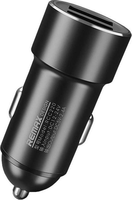 Remax Car charger 2x USB, RCC220, 2,4A (black)