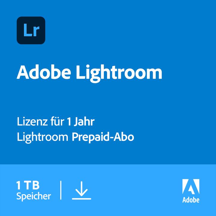 Adobe Lightroom (1 Utilisateur, 1 Périphériques/Utilisateurs, 12 mois)