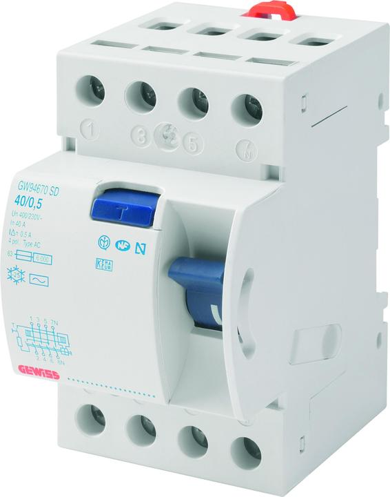 Actual product image Gewiss FI circuit breaker RCCB Fi 40A 0,03A type A
