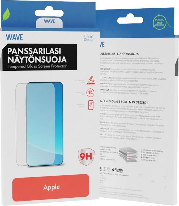 Actual product image Wave panssarilasi, iPhone 12 Pro / iPhone 12 (1 Piece, Apple iPhone 12 Pro, Apple iPhone 12)