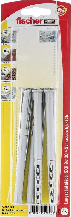 Image du produit Fischer Boulon? tige longue Fisc SXR 8x120 Z K 4 052206 (4 pcs)