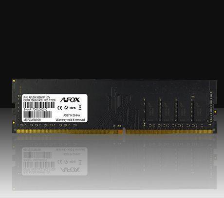 Image du produit AFOX Mémoire DDR4, 16 Go, 2666 MHz, CL19 (AFLD416FS1P) (1 x 16GB, 2666 MHz, RAM DDR4, U-DIMM)