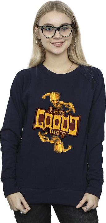 Actual product image Womens/Ladies Guardians Of The Galaxy Groot Inverted Grain Sweatshirt (XL)
