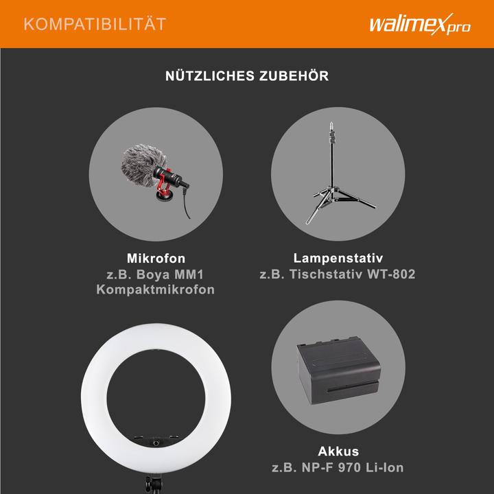 Produktbild Walimex Medow 960 Pro Set inkl. Lampenstativ (Ringleuchte)