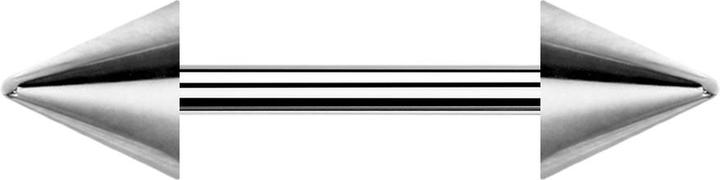 Immagine prodotto Star Piercing Barbell silver con due coni (senza ottone, Titanio G23)