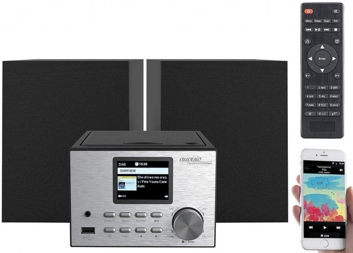 Actual product image Auvisio Micro stereo with web radio (CD player, Bluetooth)