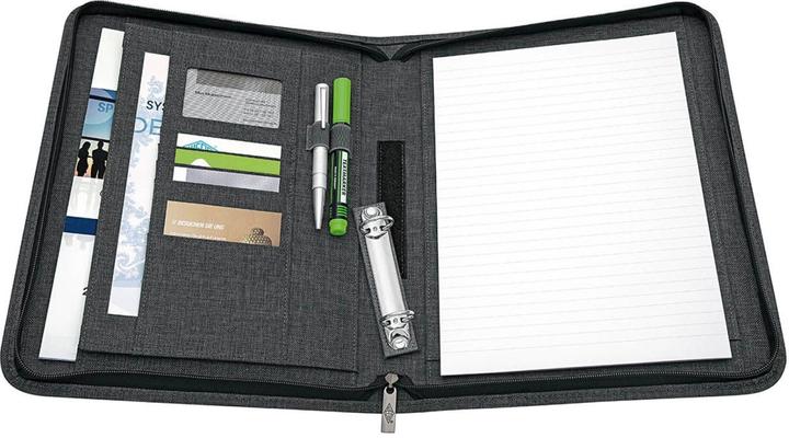 Produktbild Wedo Ringbuchmappe COLLEGE, DIN A4, Polyester, graumeliert 2-Ring-Mechanik, Lieferung ohne Block, Blockei (A4, 1 Stück)