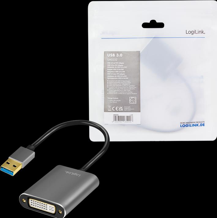 Actual product image LogiLink USB 3.0 zu (DVI, 5.10 cm)