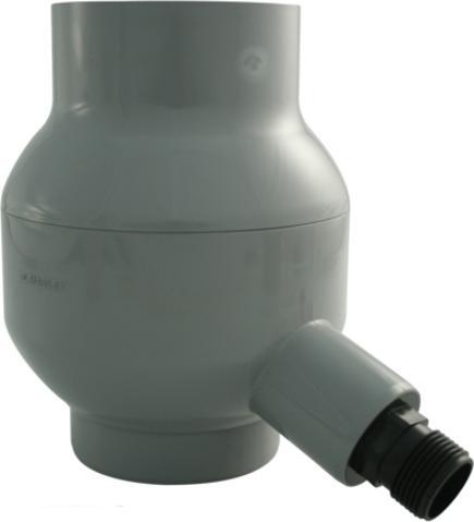 Productafbeelding House of Marley Marley Rainboy regenwateropvangbak met aansluiting 1 buitendraad Raam grijs RAL 7040 NW 105 mm