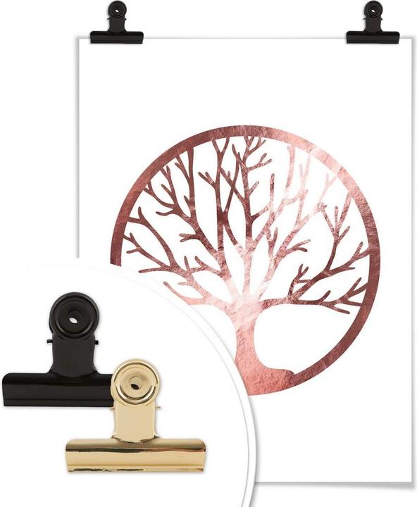 Produktbild Trenddeko Baum des Lebens - Roségold-Optik (24 x 30 cm)