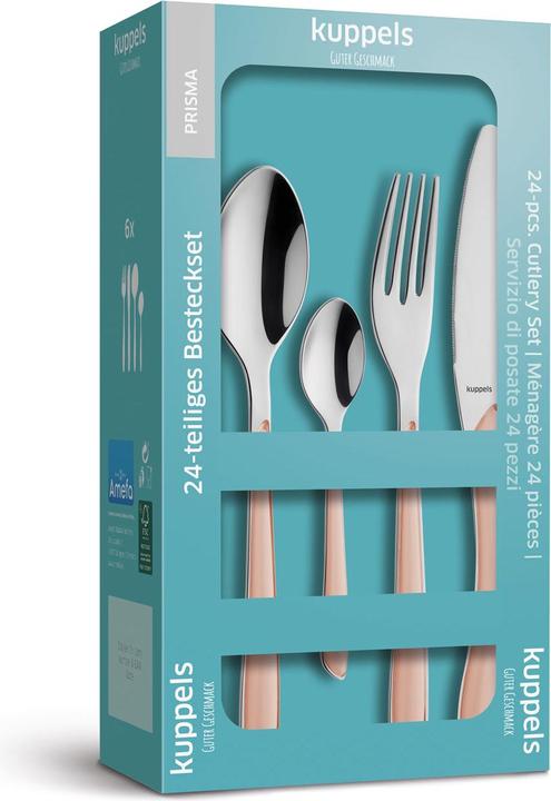 Actual product image Kuppels Cutlery set 24 pieces apricot 2214 Prisma (24 Piece, Cutlery set)