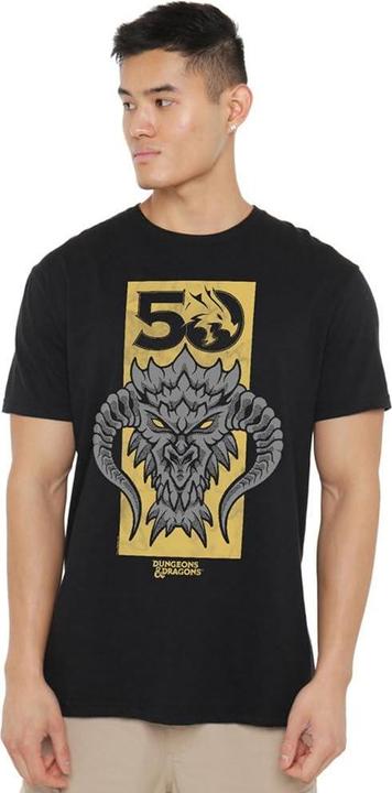 Immagine prodotto Dungeons & Dragons Maglietta 50° Logo Impilato Uomo (M)