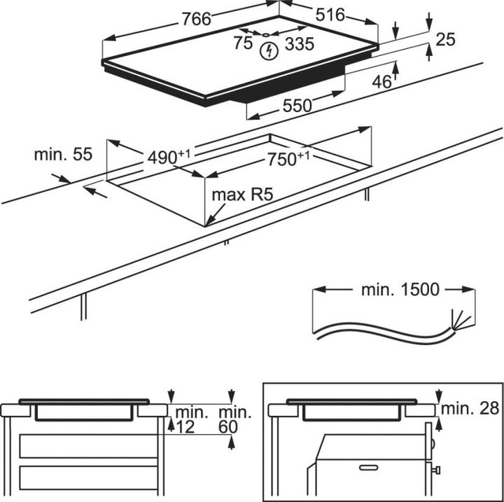 Image du produit AEG IKE84471XB, Inox Table de cuisson à induction à zones intégrées