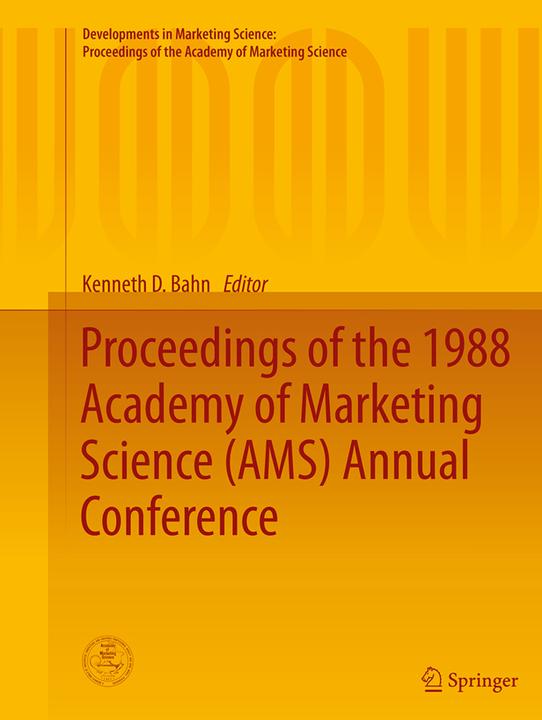 Actual product image Proceedings of the 1988 Academy of Marketing Science (AMS) Annual Conference (English, Kenneth D. Railway, 2016)